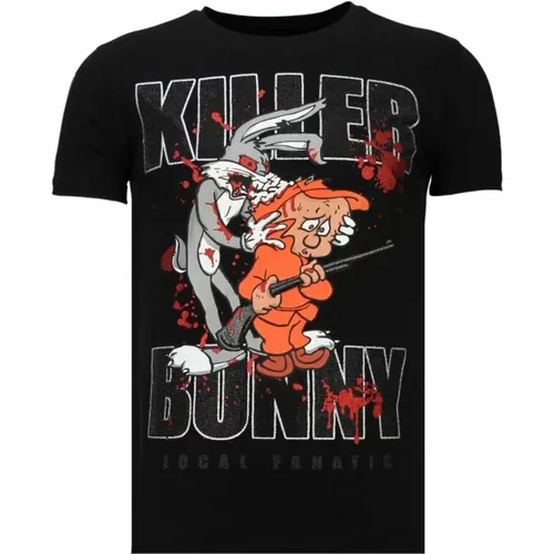 Killer Bunny Rhinestone - Men T-shirt - 13-6229Z , male, Sizes: M, L, S, XL - Local Fanatic - Modalova