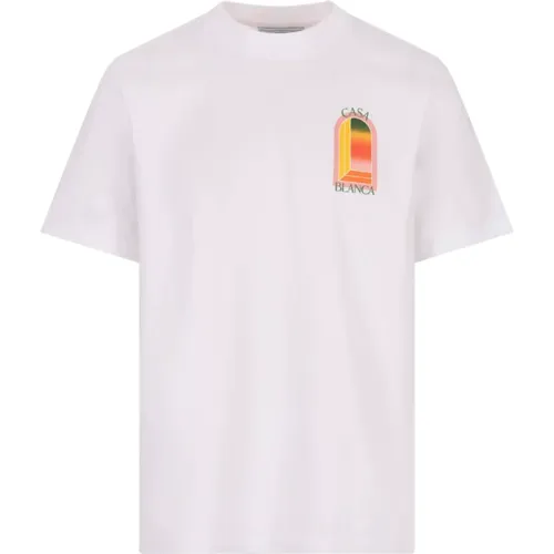 Weißes Gradient LArche T-Shirt , Herren, Größe: XL - Casablanca - Modalova
