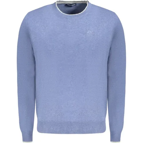 Round-neck Knitwear, male, , Size: S Nautical Crew Neck Cotton Sweater - North Sails - Modalova