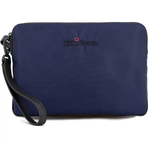 Blauer Bucket Bag Rucksack mit Reißverschluss - Kiton - Modalova