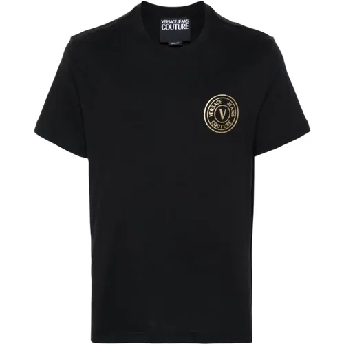 Schwarzes T-Shirt für Männer,T-Shirts und Polos - Versace Jeans Couture - Modalova