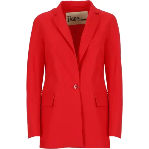 Blazers, female, , Size: XS Single Breasted Jacket - Herno - Modalova