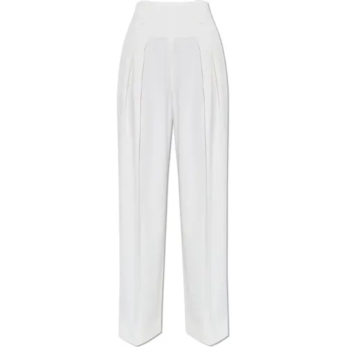 Straight Trousers, female, , Size: XS Pleated trousers - Victoria Beckham - Modalova