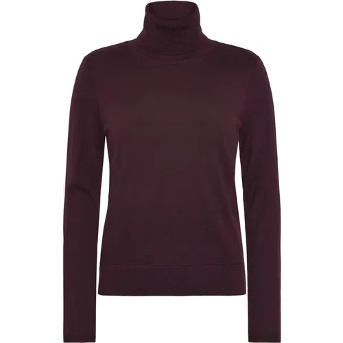 Turtlenecks, female, , Size: M Merino Wool Turtle Neck Sweater Bordeaux - Emerson Renaldi - Modalova