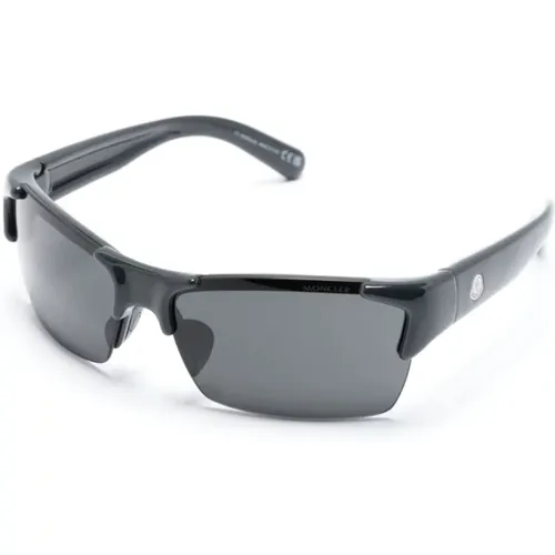 Grey Sunglasses with Original Accessories , unisex, Sizes: 69 MM - Moncler - Modalova