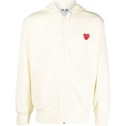 Hoodies, male, , Size: XL Play Zip Hoodie - Comme des Garçons Play - Modalova