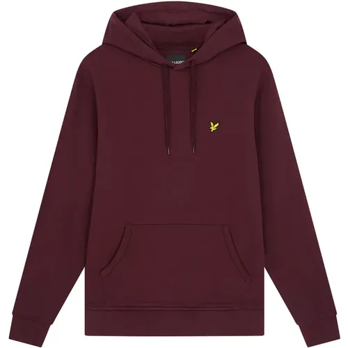 Hoodies, male, , Size: XL Burgundy Pullover Hoodie - Classic Style - Lyle & Scott - Modalova