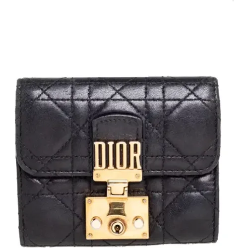 Pre-owned Wallets, female, , Size: ONE SIZE Pre-owned Leather wallets - Dior Vintage - Modalova