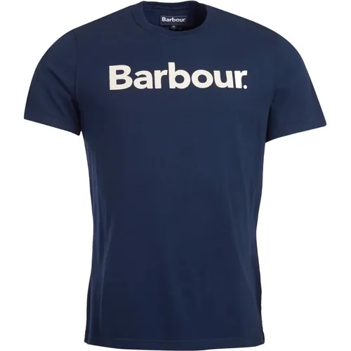 T-Shirts, male, , Size: L Logo T-Shirt in New Navy - Barbour - Modalova