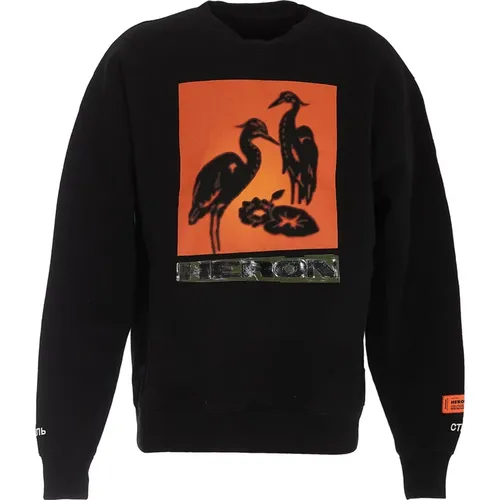 Logo Sweatshirt with Graphic Prints , male, Sizes: XS, S - Heron Preston - Modalova