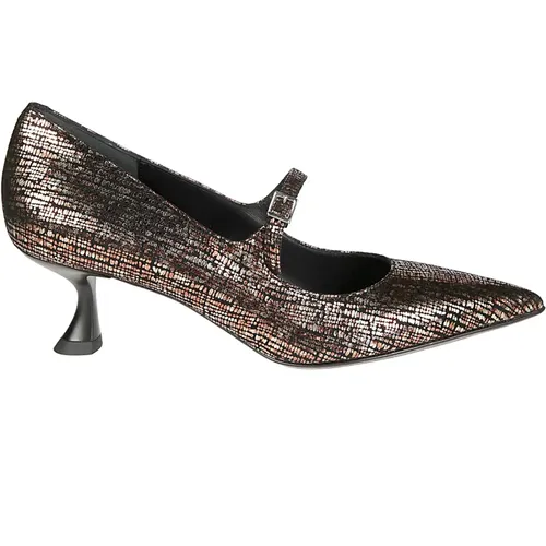 Pumps, female, , Size: 9 US Metallic Mary Jane Pumps - Sergio Levantesi - Modalova