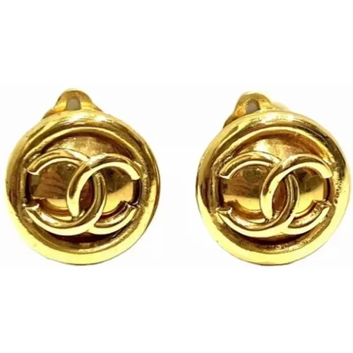 Pre-owned Jewellery, female, , Size: ONE SIZE Pre-owned Metal earrings - Chanel Vintage - Modalova