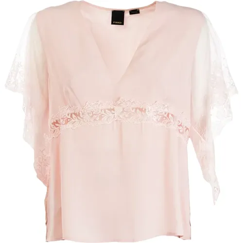 Elegant Summer Top Peach/ , female, Sizes: S, M - pinko - Modalova