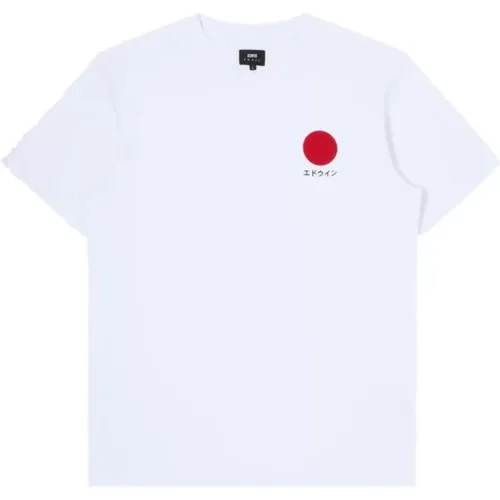 Japanisches Sun T-Shirt , Herren, Größe: XL - Edwin - Modalova