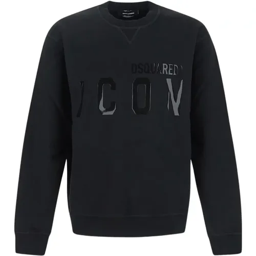 Icon Logo Sweatshirt Stylish Comfortable , male, Sizes: S - Dsquared2 - Modalova