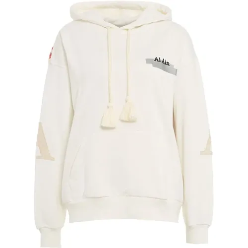 Hoodie mit Rückendruck und Patches - AL AIN - Modalova