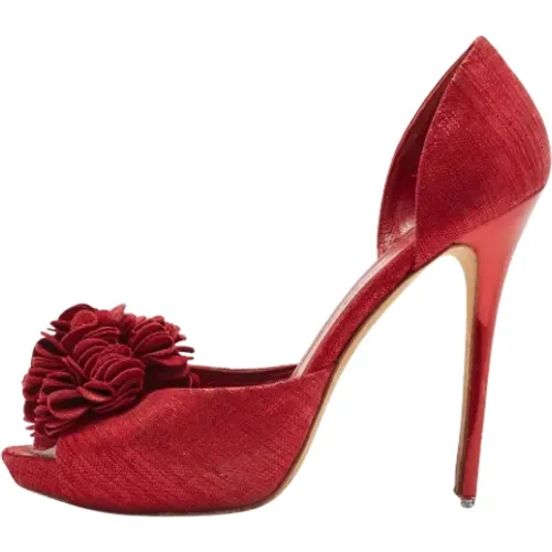 Pre-owned Pumps, female, , Size: 8 1/2 US Pre-owned Suede heels - Alexander McQueen Pre-owned - Modalova