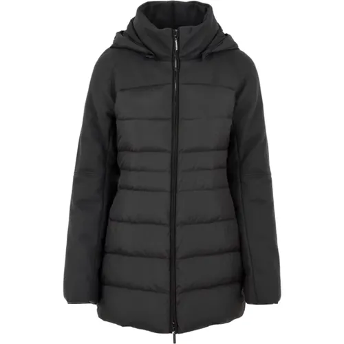 Zip-Front Coats with Hood , female, Sizes: L, S, XS - Moorer - Modalova