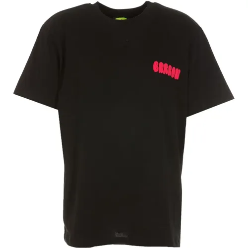 Schwarzes T-Shirt, Klassischer Stil , Damen, Größe: XS - Barrow - Modalova