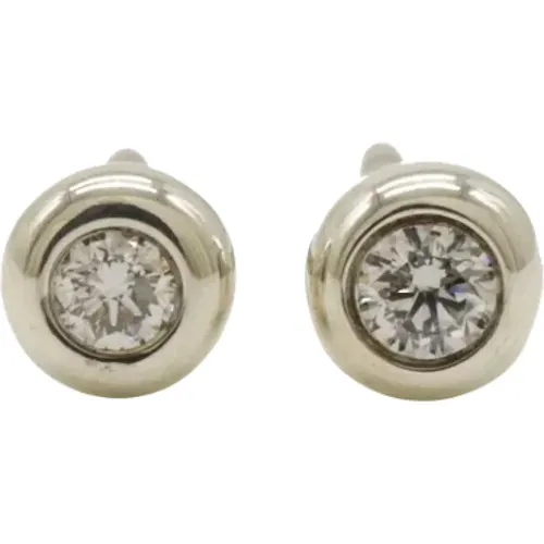 Pre-owned Jewellery, female, , Size: ONE SIZE Pre-owned Silver earrings - Tiffany & Co. Pre-owned - Modalova