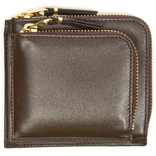 Doppelte Tasche Braune Brieftasche , Herren, Größe: ONE Size - Comme des Garçons - Modalova