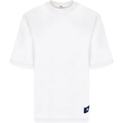 Logo Patch Cotton T-Shirt , male, Sizes: L, M, XL, S, XS - Burberry - Modalova