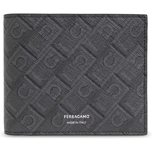 Wallets & Cardholders, male, , Size: ONE SIZE Wallet with monogram - Salvatore Ferragamo - Modalova