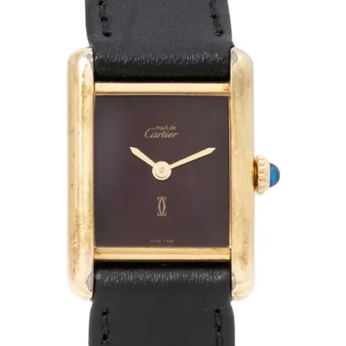 Pre-owned Watches, female, , Size: ONE SIZE Pre-owned Leather watches - Cartier Vintage - Modalova