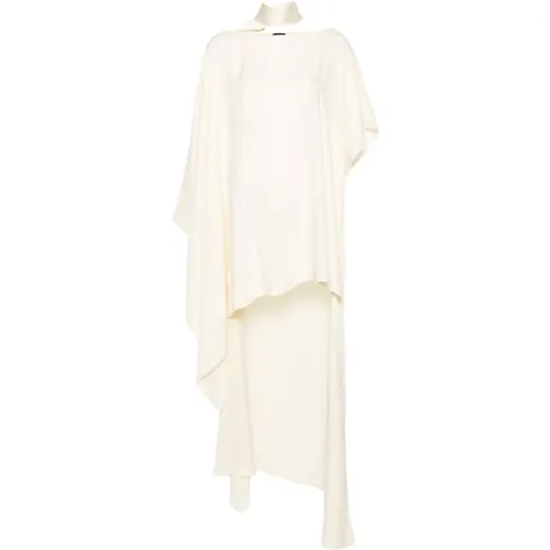 Ivory Weiße Cold-Shoulder Kaftan Kleid - Taller Marmo - Modalova