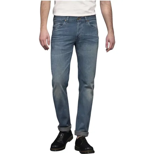 Straight Jeans, male, , Size: W31 101 S Regular Tapered Slider L32-31 - Lee - Modalova