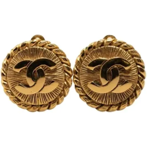 Pre-owned Jewellery, female, , Size: ONE SIZE Pre-owned Metal earrings - Chanel Vintage - Modalova