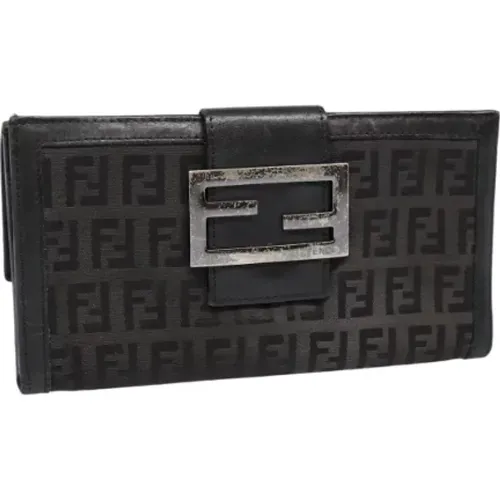 Pre-owned Wallets, female, , Size: ONE SIZE Pre-owned Canvas wallets - Fendi Vintage - Modalova