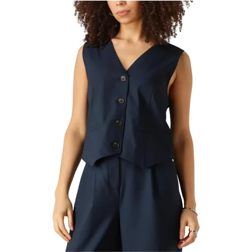 Elegante Navy Weste für Frauen - Modström - Modalova