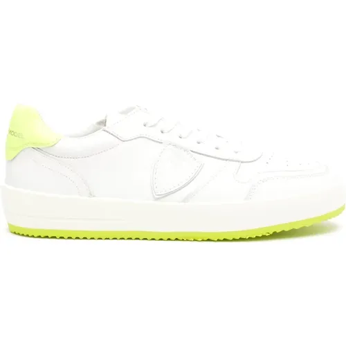 Mens Shoes Sneakers Bianco Noos , male, Sizes: 5 UK, 6 UK - Philippe Model - Modalova