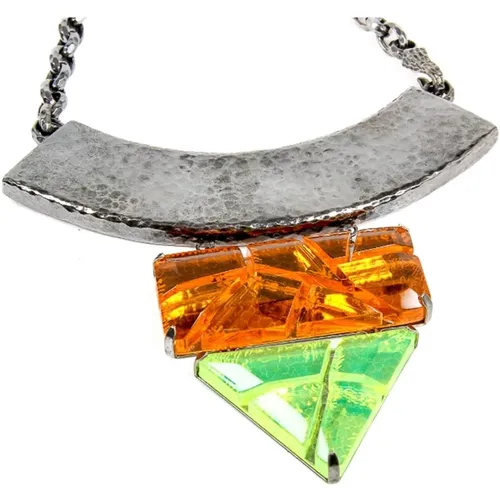 Pre-owned Jewellery, female, , Size: ONE SIZE Plexiglass Necklace - Bottega Veneta Vintage - Modalova