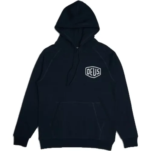 Hoodies, male, , Size: L Tokyo Address Hoodie Navy - Deus Ex Machina - Modalova