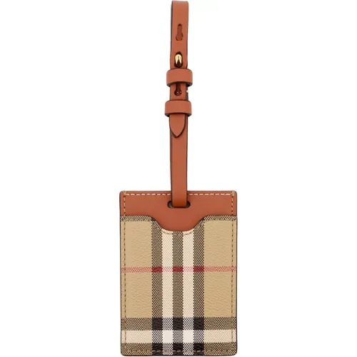 Bag Accessories, female, , Size: ONE SIZE Canvas Luggage Tag - Burberry - Modalova