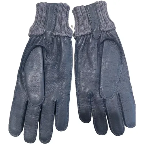 Gloves, unisex, , Size: 9 1/2 IN Mens Leather Gloves Classic Style - Restelli Guanti - Modalova