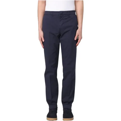 Chinos, male, , Size: W33 Slim Fit Solid Trousers - Fay - Modalova