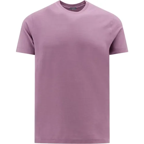 Basis Baumwoll T-Shirt , Herren, Größe: 2XL - Zanone - Modalova