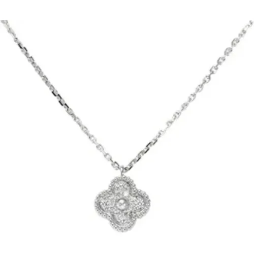 Pre-owned Jewellery, female, , Size: ONE SIZE Pre-owned White Gold necklaces - Van Cleef & Arpels Pre-owned - Modalova