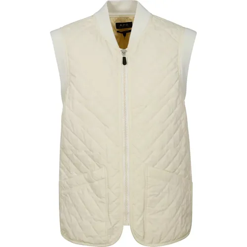 Vests, male, , Size: S Quilted Vest with Zip Closure - A.p.c. - Modalova