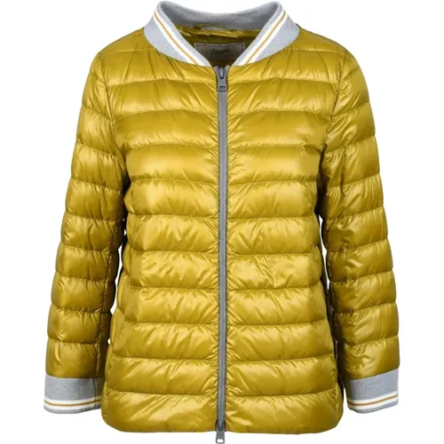 Down Jackets, female, , Size: L Globe Down Jacket with Zipper Closure - Herno - Modalova