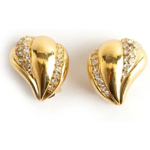 Pre-owned Jewellery, female, , Size: ONE SIZE Pre-owned Gold earrings - Dior Vintage - Modalova