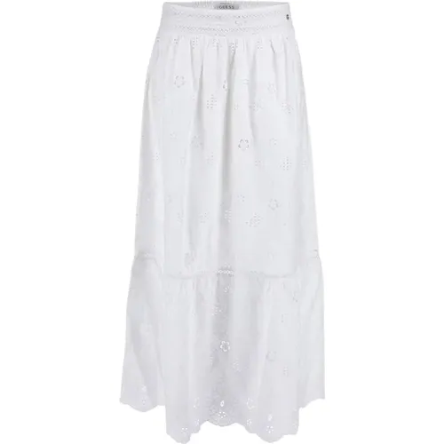 Lace Skirt Frida San Gallo Style , female, Sizes: M - Guess - Modalova