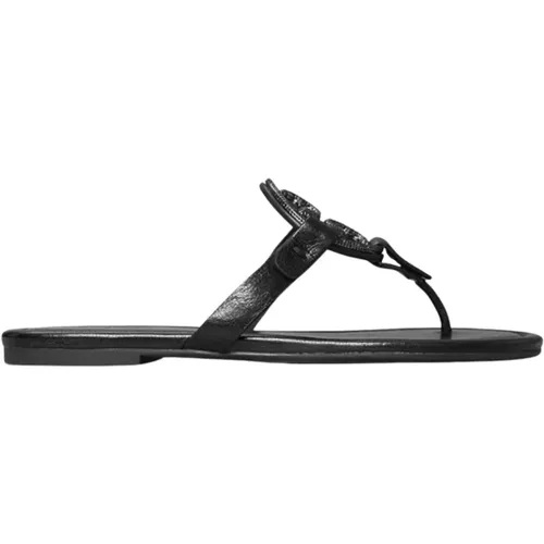 Schwarze Kristall Sandalen , Damen, Größe: 37 1/2 EU - TORY BURCH - Modalova