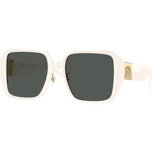 Chic Sunglasses with Dark Grey Lenses , unisex, Sizes: 56 MM - Versace - Modalova