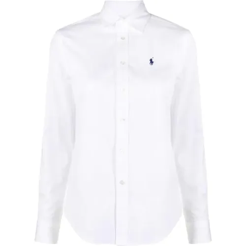 Polo Bluse weiß , Damen, Größe: 4XS - Ralph Lauren - Modalova