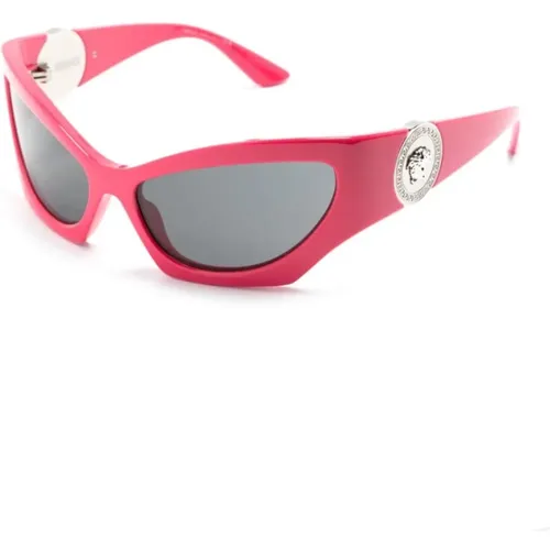 Pink Sungles with Original Accessories , female, Sizes: 60 MM - Versace - Modalova