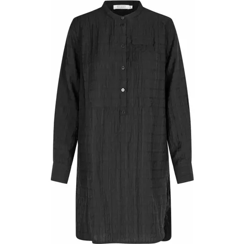 Textured Shirt Dress , female, Sizes: S, L, 2XL, XL, M - Masai - Modalova